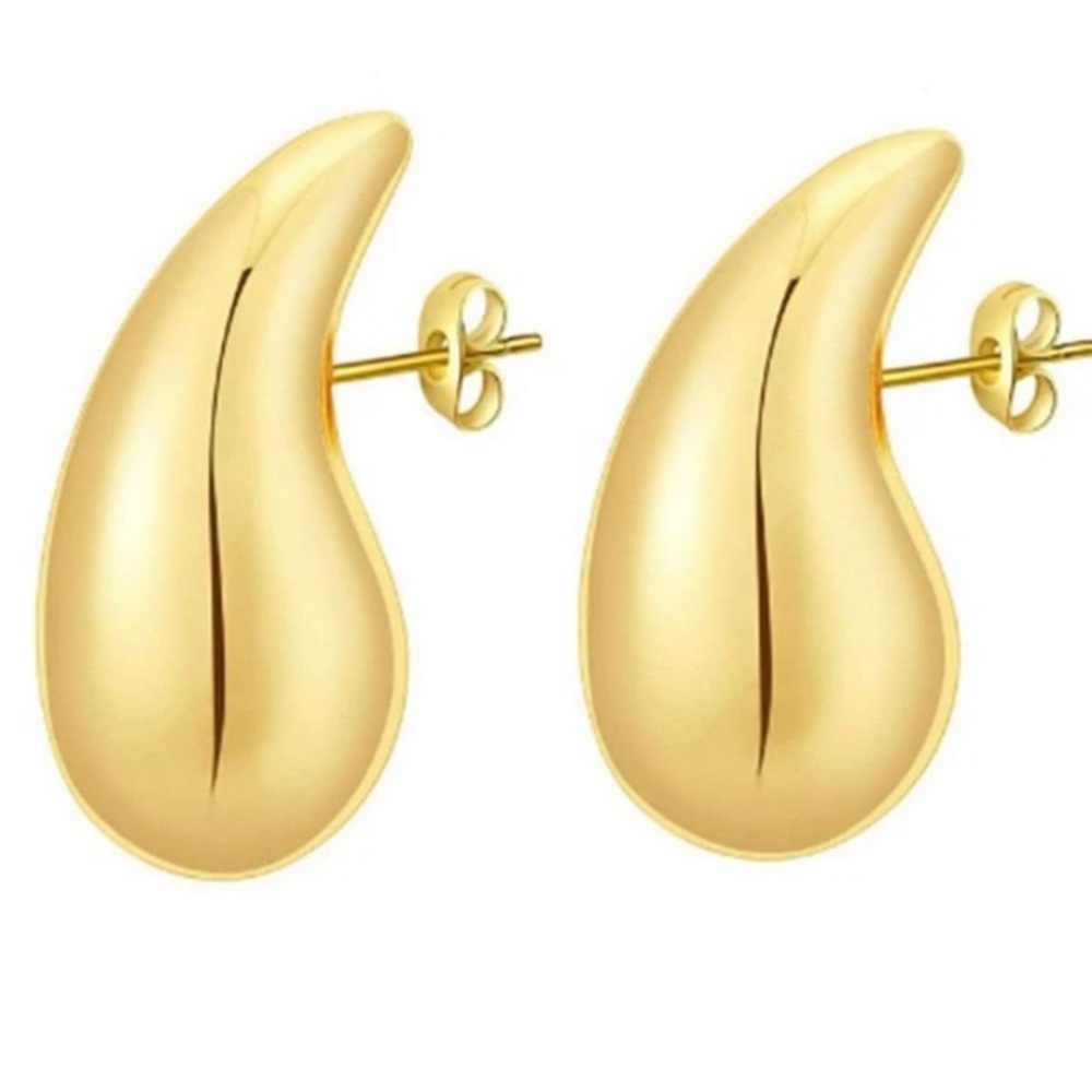 18KT Gold Plated Stainless Steel Teadrop Earrings